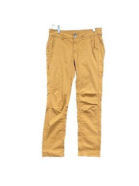 prAna Pants Womens 4 Camel Nylon Stretch Halle Convertible Zip Off Hiking Cargo